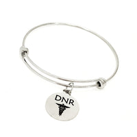 DNR Bracelet, DNR Charm, Do Not Resuscitate, Medical Choices Jewelry, Medical Awareness Gifts, Medical Caduceus Image, DNR Jewelry