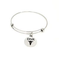 DNR Bracelet, DNR Charm, Do Not Resuscitate, Medical Choices Jewelry, Medical Awareness Gifts, Medical Caduceus Image, DNR Jewelry