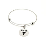 DNR Bracelet, DNR Charm, Do Not Resuscitate, Medical Choices Jewelry, Medical Awareness Gifts, Medical Caduceus Image, DNR Jewelry