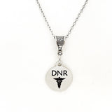 DNR Necklace, DNR Medical ID Charm, Medical Condition, Medical Choices Notification, Medical Condition Necklace, Do Not Resuscitate Charm