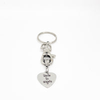 Keychain Gift, Uncle To Angel Charm Keychain, Uncle Gift, Loss Of Niece, Loss Of Nephew, Nieces and Nephews, Sympathy Gift, Memorial Gift