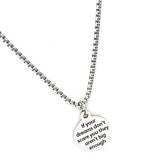 Motivating Him, If Your Dreams Don’t Scare You They Aren’t Big Enough Charm Necklace, Man Necklace, Husband Gift, Son Gift, Encouraging Him