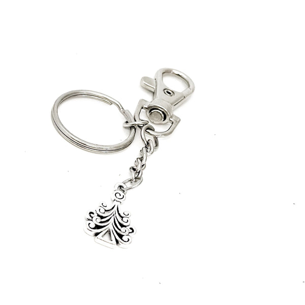 Christmas Tree Charm Keychain, Clip On Keychains, Christmas Gifts, Teacher Gift, Christmas Charm Keychain, Christmas Keychain Gift