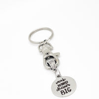 Keychain Gift, Work Hard Dream Big Keychain, Daughter Gift, Son Gift, Student Athlete Gift, Entrepreneur Gift, Motivating Quote Gift