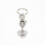 Keychain Gift, Uncle To Angel Charm Keychain, Uncle Gift, Loss Of Niece, Loss Of Nephew, Nieces and Nephews, Sympathy Gift, Memorial Gift