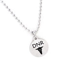 DNR Necklace, DNR Jewelry Gift, Medical Notice Jewelry, Medical Awareness Jewelry, DNR Charm Pendant, Gift For Him, My Medical Choice