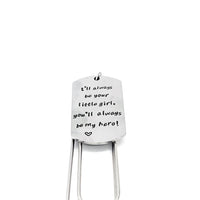 Dad Bookmark, I’ll Always Be Your Little Girl, You’ll Always Be My Hero Charm Bookmark, Fathers Day Gift, Dad Birthday Gift, Gift For Him