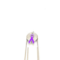 Purple Awareness Ribbon Bookmark, Awareness Gift, ADD ADHD Alzheimers Awareness Charm, Chiari Malformation, Cystic Fibrosis, Thyroid Cancer