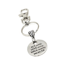 Scripture Gifts, Act Justly, Love Mercy, Walk Humbly Clip On Charm Keychain, Micah 6 8 Charm, Bible Verse Gifts, Christian Gift, Baptism
