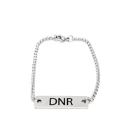 DNR Medical Bracelet, DNR Notice Awareness, DNR Jewelry, Medical Condition Bracelet, Medical Choice Gifts, Medical Decision Notification