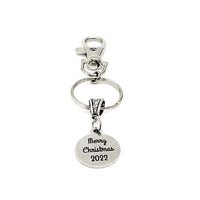 Merry Christmas 2022 Clip On Charm Keychain, Stocking Stuffer Gift, Christmas Keepsake, Wife Gift, Daughter Gift, Girlfriend Gift, Son Gift