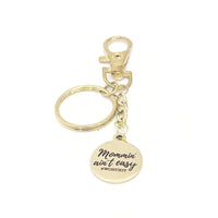 Mom Keychain, Mommin’ Ain’t Easy #Worthit Charm Keychain, Gift For Wife, New Mom Gift, Mom Car Keychain, Mom Of Multiples, Mom Christmas