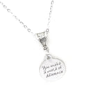 You Make A World Of Difference Necklace, Thank You Gifts, Geography Teacher Gift, Gift For Her, Wife Gift, Mom Gift, Friend Gift, Daughter
