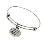 Scripture Jewelry, I Will Never Leave Nor Forsake You Charm Bracelet, Hebrews 13 5, God Will Not Leave You, God Will Not Forsake You