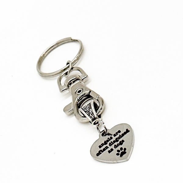 Angels Are Often Disguised As Dogs Charm Keychain, Dog Owner Gift, Dog Lover Gift, New Dog Gift, Dog Adoption Gift, New Puppy Gift