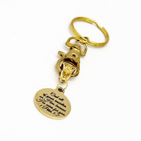 Faith Gift, Cast All Of Your Anxieties On Him, He Cares For You Charm Keychain, 1 Peter 5 7, Keychain Gift, Christian Gift, Scripture Quote