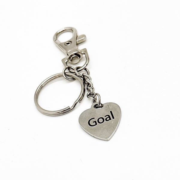 Goal Setting Keychain, Weight Loss Gifts, Goal Charm, High Achiever Gift, Affirmation Gift, Wife Gift, Husband Gift, Son Gift, Daughter Gift