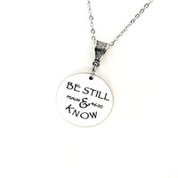 Faith Gift, Be Still And Know Necklace, Psalm 46 10, Daughter Gift, Wife Gift, Christian Jewelry, Scripture Jewelry, Bible Verse Jewelry