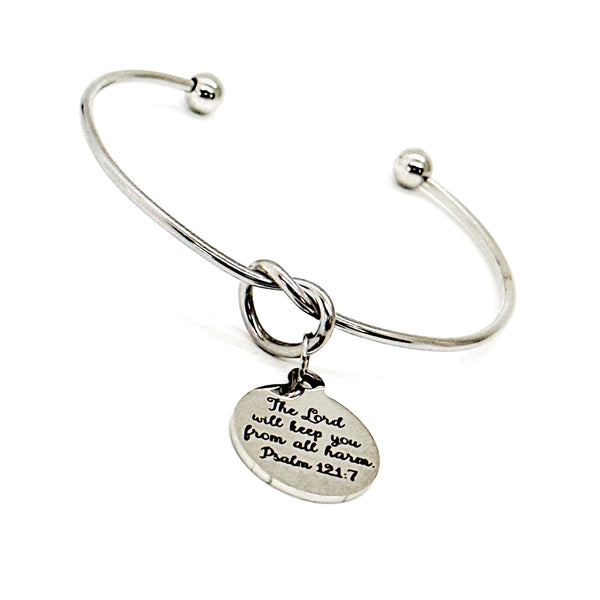 The Lord Will Keep You From All Harm Charm Bracelet, Psalm 121 7, Scripture Gift, Faith Gift, Christian Jewelry, God Will Protect You