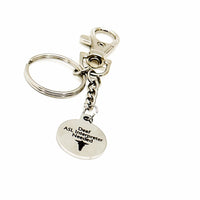 Deaf ASL Interpreter Needed Charm Keychain, Medical Condition Awareness, Gift For Her, Gift For Him, Deaf Awareness, ASL Needed, Deaf Notice