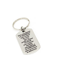 Spanish Serenity Prayer Dog Tag Keychain, Recovery Gift, Gift For Him, Spanish Speaking, Gift For Her, Prayer Gift, Serenity Courage Wisdom