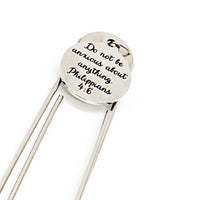 Do No Be Anxious About Anything Charm Bookmark, Philippians 4 6, Scripture Gift, Bible Bookmark, Anti-Anxiety Prayer, Faith Gift, Planner