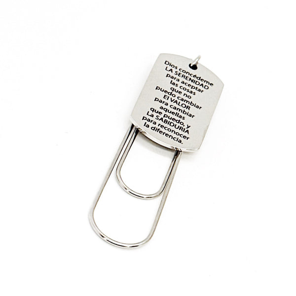 Spanish Serenity Prayer Bookmark, Planner Bookmark, Recovery Gift, Gift For Her, Gift For Him, Spanish Speaking Gift, Reader Gift, Prayer