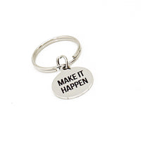 Make It Happen Charm Keychain, Motivational, Encouragement, New Career, Going To College, Entrepreneur Gift, New Business Owner, Wife Gift