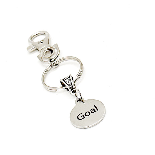 Goal Charm Keychain, Goal Setter Gift, Goal Setting, Hockey Player, Soccer Player, Entrepreneur Gift, Weight Loss Goals, Reaching My Goals