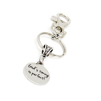 God’s Timing Is Perfect Keychain, Clip On Keychain, Faith Gift, Believe In God, Christian Gifts, Baptism Gift, Encouraging Gift, Belief Gift