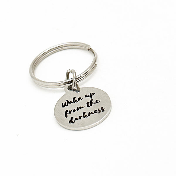 Wake Up From The Darkness Charm Keychain, Recovery Gift, Recovering, New Beginnings, Fresh Start, Divorce Gift, Motivating, Encouraging Gift