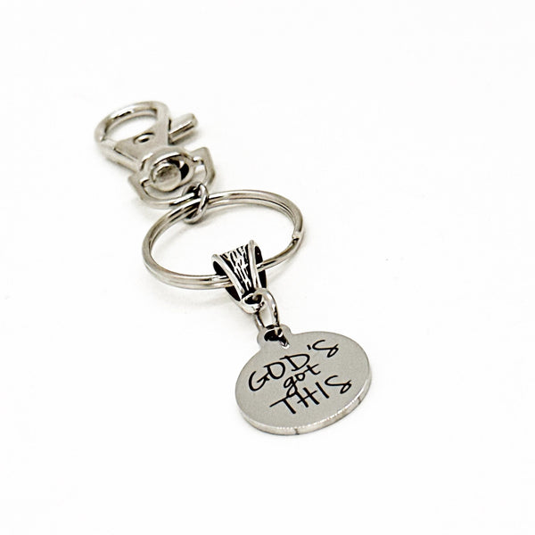God’s Got This Charm Keychain, Faith Gift, Give it To God, Christian Gift, Sympathy Gift, God Is In Control, God’s Plan, Faith Quote