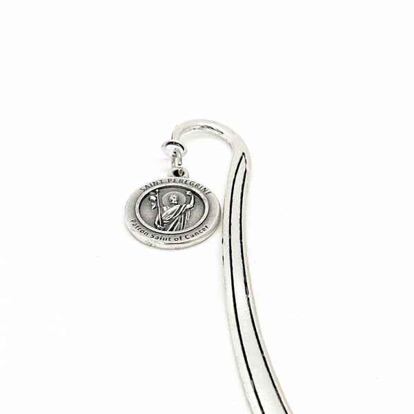 Saint Peregrine Charm Bookmark, Patron Saint of Cancer, Bible Bookmark, Catholic Saints Gifts, Planner Bookmark, Reader Gift, Cancer Prayer