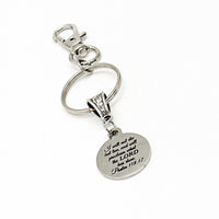 I Will Not Die But Live Charm Keychain, Psalm 118 17, I Will Proclaim What The Lord Has Done, Recovery Gift, Recovering, Health Scare Gift