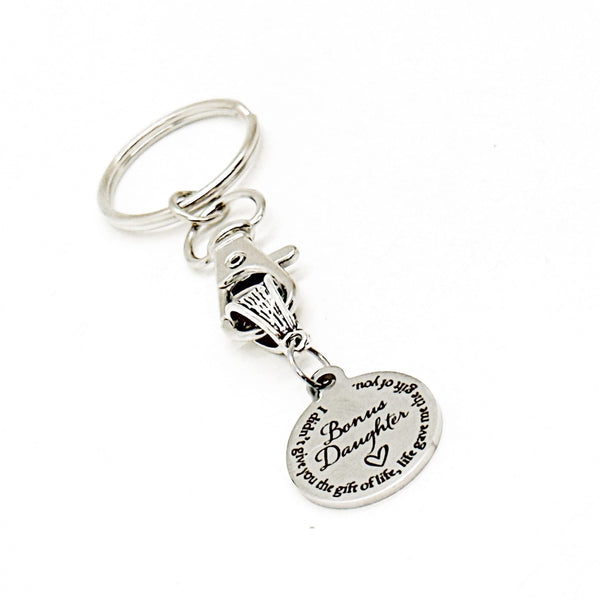 Bonus Daughter Keychain, Stepdaughter Gift, Daughter In Law, Daughter In Love, Daughters Friends, Wedding Gift, Life Gave Me You, Daughter