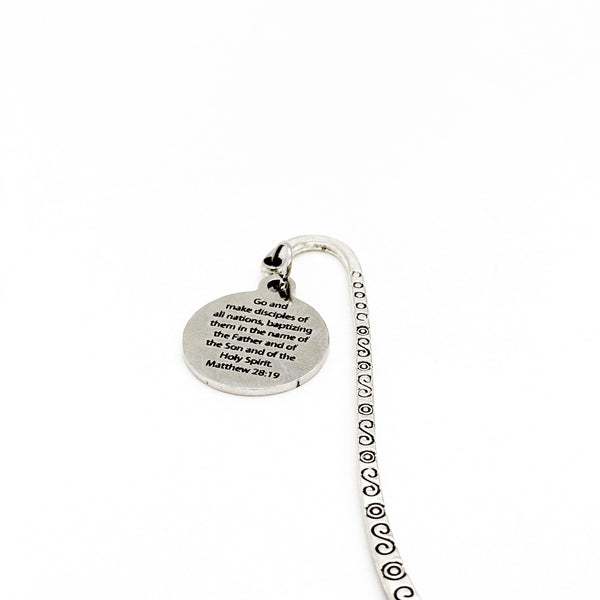 Go And Make Disciples Of All Nations Charm Bookmark, Matthew 28 19, Faith Gift, Missionary Gift, Mission Trip, Bible Bookmark