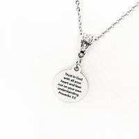 Trust In God With All Your Heart Necklace, Lean Not On Your Own Understanding, Proverbs 3 5, Scripture Jewelry, Daughter Gift, Baptism Gift