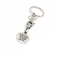 I Will Not Die But Live Charm Keychain, Psalm 118 17, I Will Proclaim What The Lord Has Done, Recovery Gift, Recovery, Sickness, Faith Gift