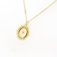 Goldtone Oval Mustard Seed Necklace, Mustard Seed Pendant, Matthew 17 20, Christian Necklace, Faith Necklace, Mustard Seed Faith