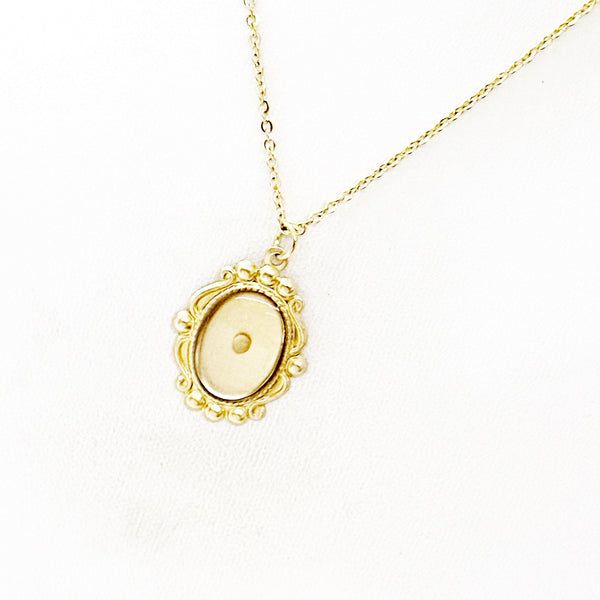 Goldtone Oval Mustard Seed Necklace, Mustard Seed Pendant, Matthew 17 20, Christian Necklace, Faith Necklace, Mustard Seed Faith