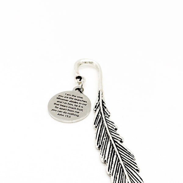 I Am The Vine You Are The Branches Charm Bookmark, John 15 5, Apart From God You Can Do Nothing, Faith Bookmark, Bible Bookmark, Christian