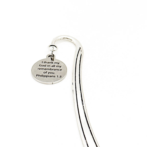 I Thank My God In All My Remembrance Of You Charm Bookmark, Philippians 1 3, Scripture Gifts, Bible Bookmark, Christian Gift, Missionary