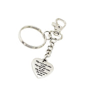 My Mind Still Talks To You Heart Charm Clip On Keychain, Memorial Gift, Remembering Her, Remembering Him, Sympathy Gift, Loss Of Loved One