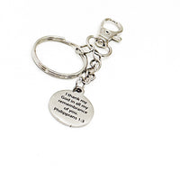 I Thank God For You Charm Keychain, Philippians 1 3, Faith Gift, Faith Keychain, Christian Keychain Gift, Thankful For You, Pastor Gift