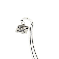 Strong Is The New Skinny Charm Bookmark, Strong Woman Gift, Workout Partner Gift, Gift For Her, Strength Trainer Gift, Training Gift