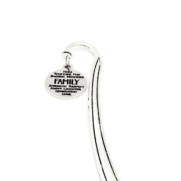 Family Words Charm Bookmark, Family Reunion Gift, Family Christmas Gifts, Mom Gift, Dad Gift, Wedding Gifts, New Family, Blended Family