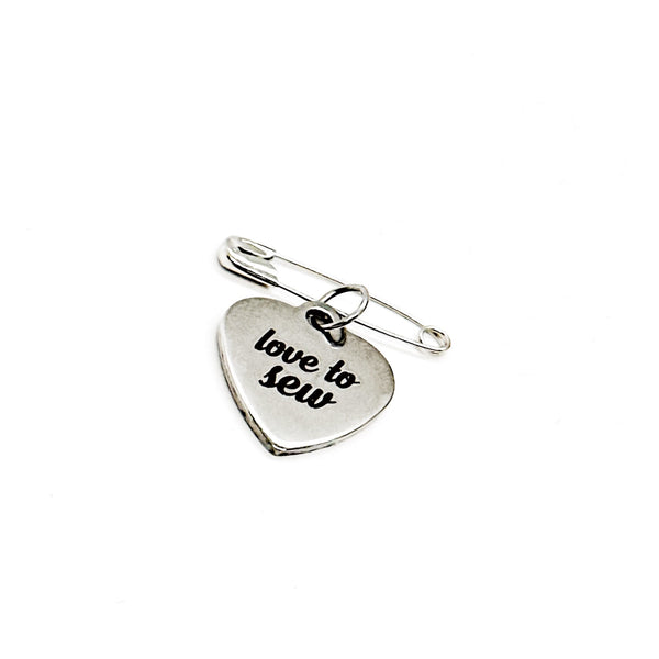 Love To Sew Pin, Sewing Place Marker, Seamstress Gift, Needle Minder, Mom Gifts, Sewing Circle, Sewing Friends, Sewing Gifts For Her