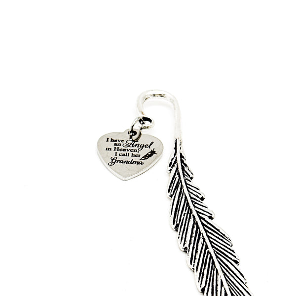 I Have An Angel In Heaven I Call Her Grandma Charm Bookmark, Grandmother Loss, Missing Grandma, Sympathy Gift, Loss Of Grandmother