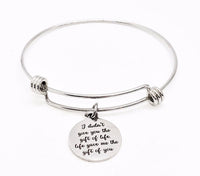 I Didn’t Give You The Gift Of Life Life Gave Me The Gift Of You Charm Bracelet, Daughter Gift, Stepdaughter, Adoption Gift, Gotcha Day