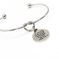 I Will Live And Not Die Charm Cuff Bracelet, Psalm 118 17, I Will Proclaim What The Lord Hs Done, Faith Gifts, Christian Gifts, Scripture